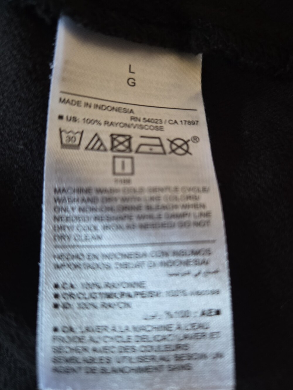 Old Navy Black Dress Puff-Sleeve V-Neck Crepe Midi Hi-Lo Dress Size Large - Picture 11 of 11